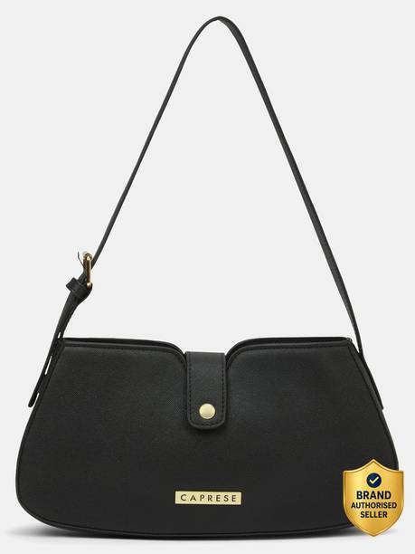 Sally Baguette Medium Black Handbag for Women Shoulder Bag with Adjustable Strap Shoulder Bag
