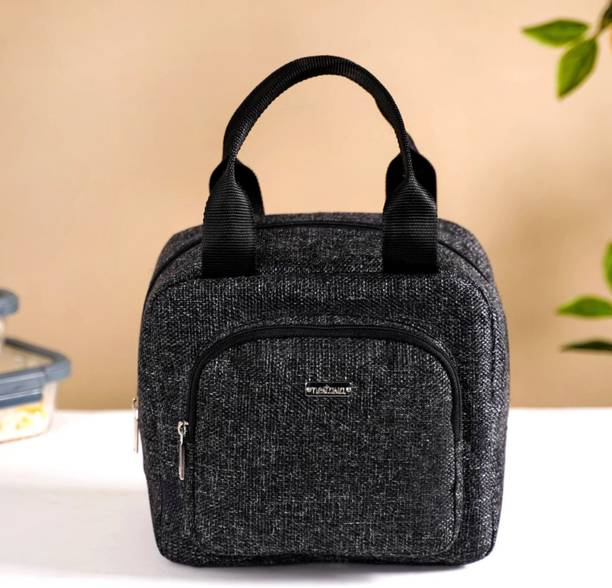 Nestasia Stylish Sustainable Thermal Insulated Jute Lunch Bag Waterproof Lunch Bag