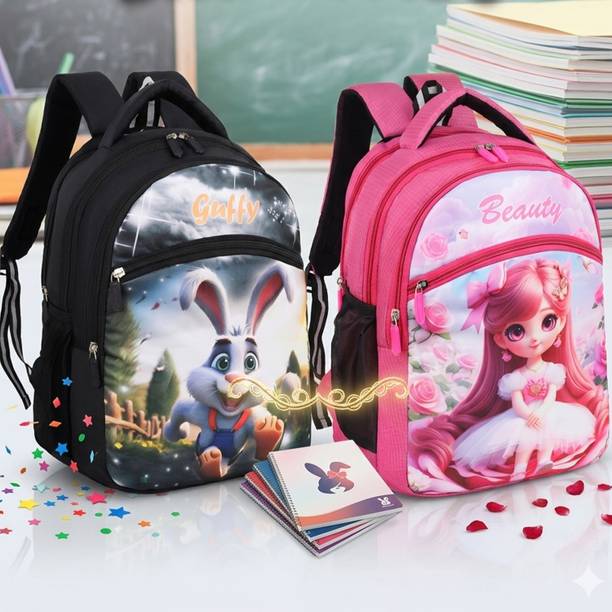 SJ Enterprises combo 2set Bag backpack School Bag Cartoon Bag For Girls & Boys bag Waterproof School Bag