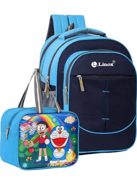 LINOX Combo High Quality Waterproof School & Lunch Bag Pre School Nursery to 3rd 35 L Backpack