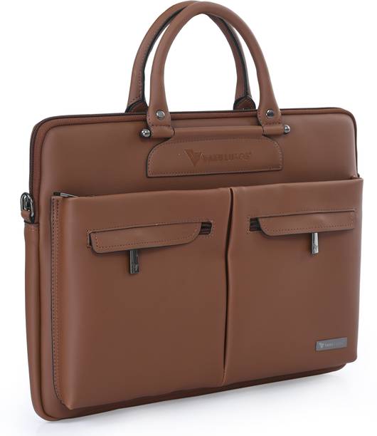 Vaku Luxos Marcella 16 Inch Leather Organizer Shoulder Sling Office Bag for Men & Women Laptop Bag