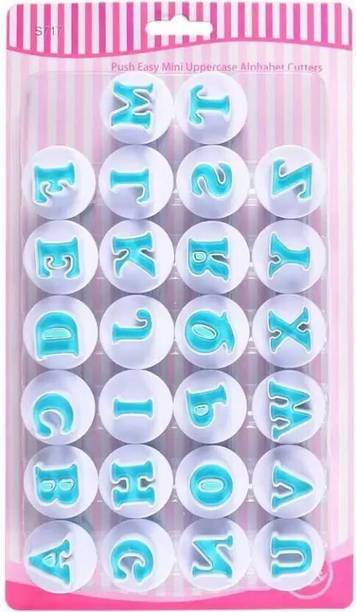 UK Baker A-Z Uppercase Alphabet Fondant Cookie Cutter, Cake Baking Decorating Tool, 26pcs Cookie Cutter