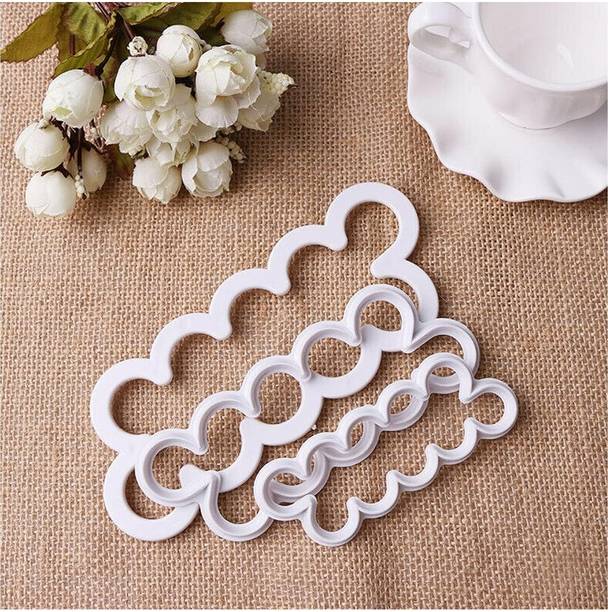 Xila Magic Gum Paste Rose Cutter Cake Decoration - 3Pcs Flower Petal Mold Cookie Cutter