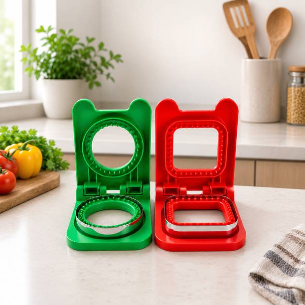 BRUFF KING Round, Square Sandwich Cutter & Sealer Cookie Cutter
