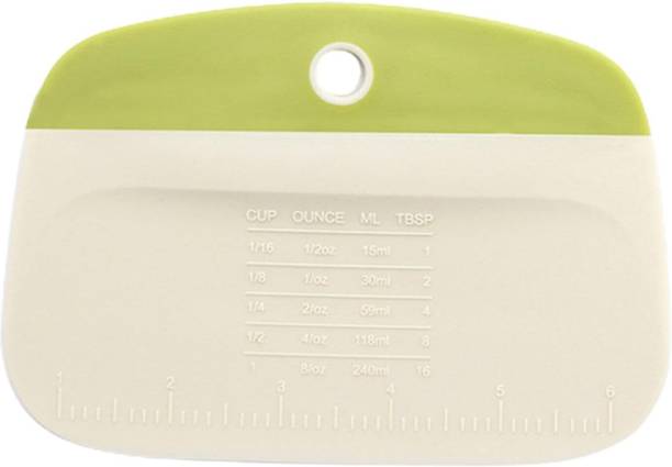 JASHPVI Dough Scraper with Scale, Pastry Cutter & Pizza Dough Tool for Baking Cookie Cutter