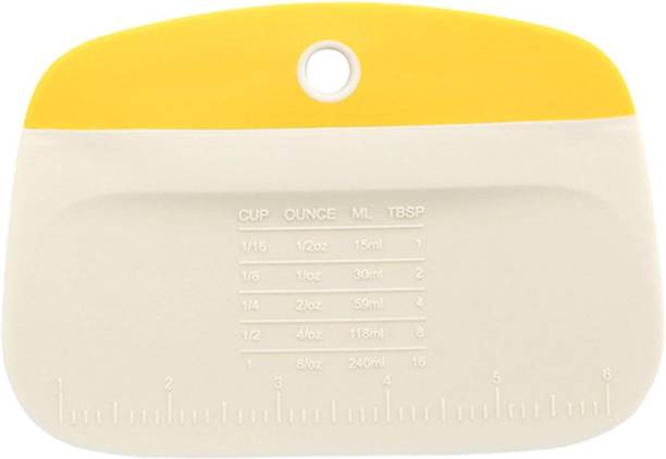 JASHPVI Baking Dough Scraper with Measurement Scale & Pastry Cutter Cookie Cutter