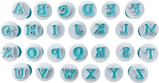 CAKE DECOR 26pcs Push Easy Mini Upper Case Alphabet Letter Cookie Cutter Cookie Cutter
