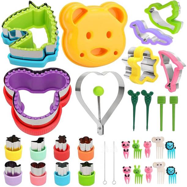 AKSHAR E KART 32pc Cookie Cutter for Kids, Fruit Vegetable Cutter Shapes Cookie Cutter