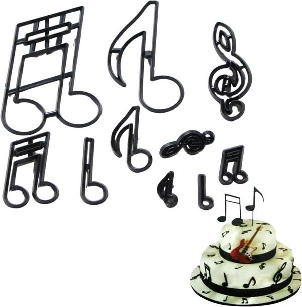 CAKE DECOR 10Pcs/Set Music Note Silhouette Cookie Cutter Plastic Cookie Cutter