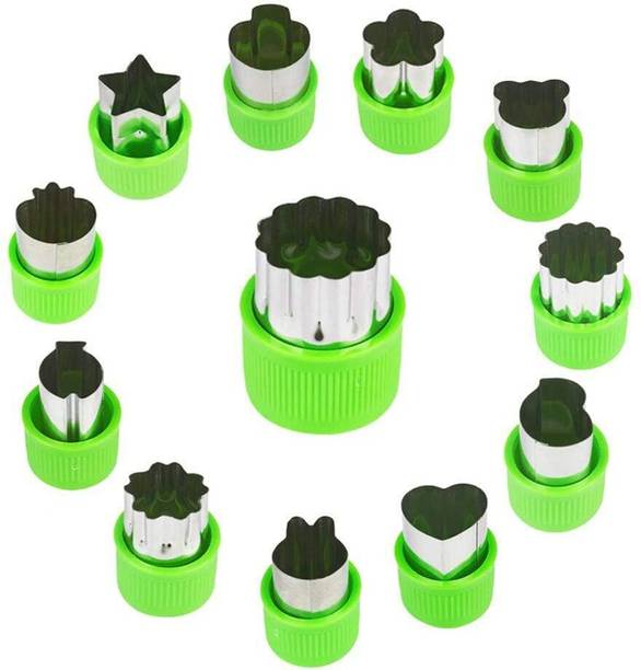 BIGMOTHERS 12Pcs Shapes Set, Stainless Steel Fruit Cutter Cookie Cutter