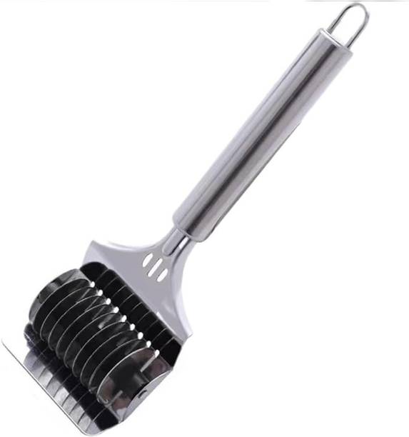 INDIWARRIOR Noodle Cutter Roller, Pasta Maker-High Grade SS Kitchen Cooking Tools Cookie Cutter