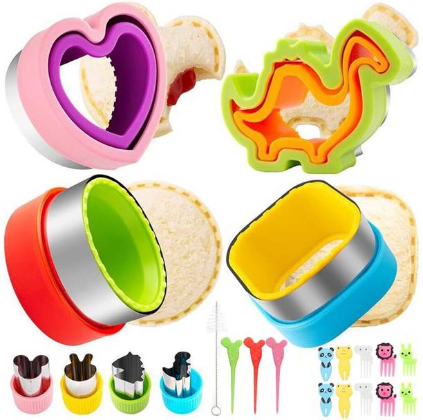 HASTHIP Sandwich Cutter for Kids Lunch 22 Pcs Large Cookie Cutters and Sealer Cookie Cutter