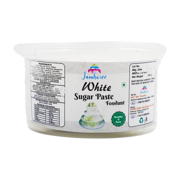 JAMBOREE White Fondant Sugar Paste for Cake Cup Cake Decoration Sugar Paste