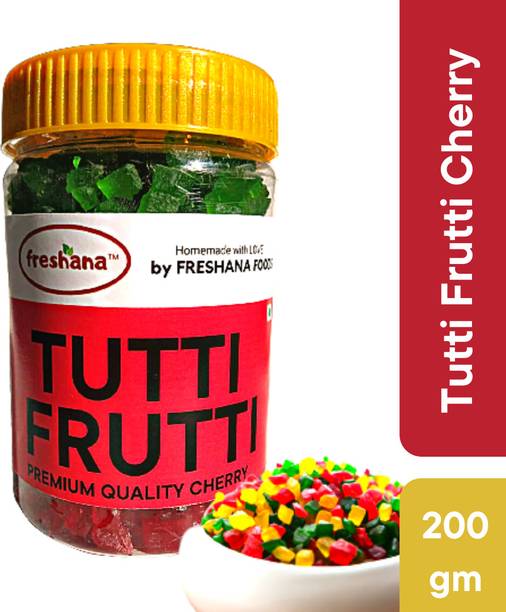 freshana Tutti Frutti for Cake & Cookies Decoration| Tuti Fruti | Cherry| Sweet Cherries Topping