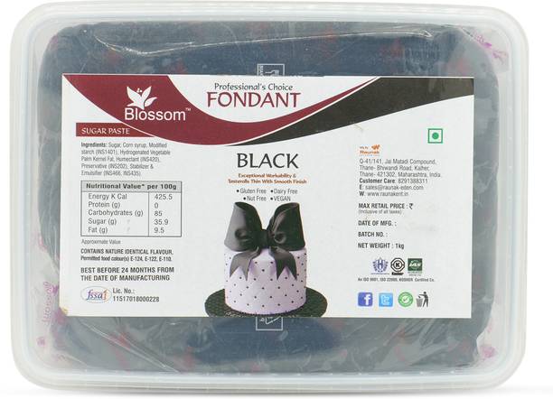 BLOSSOM Fondant Black Sugar Paste