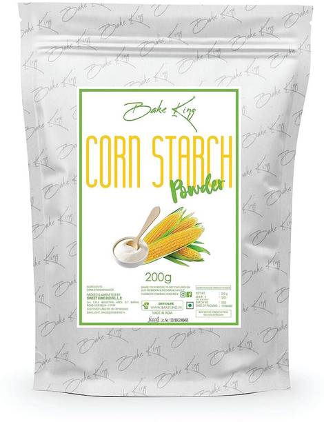 बेक किंग बेकिंग और खाना पकाने के लिए बेकर्स कॉर्न स्टार्च पाउडर 200 gm (आरारोट पाउडर / मक्काई पाउडर / नैचुरल कॉर्न फ्लोर) पकौड़ा, वड़ा, हलवा सूप और डोसा पकाने और बेक करने के लिए कॉर्न फ्लोर स्टार्च पाउडर