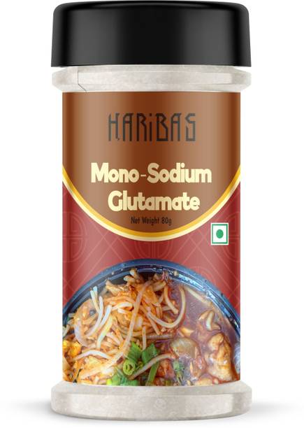HARIBAS Mono Sodium Glutamate MSG 80G (Aji-no-Moto Umami Seasoning) Ajinomoto Chinese Salt, Mix-Taste Enhancer, Monosodium (MSG) for Soup, Noodles, Moms, Manchurian, Rice and French Fries etc. Monosodium Glutamate (MSG) Powder