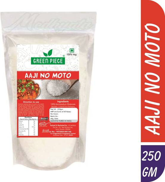 GREEN PIECE Premium Ajinomoto (Chinese Salt Monosodium Glutamate) Flavored Salt (250G). Monosodium Glutamate (MSG) Crystals