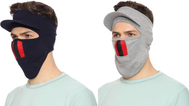 गजराज नीला, सिल्वर बाइक फेस मास्क पुरुष और महिला के लिए