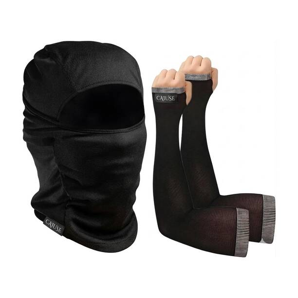 Caiuse Black Bike Face Mask for Men & Women