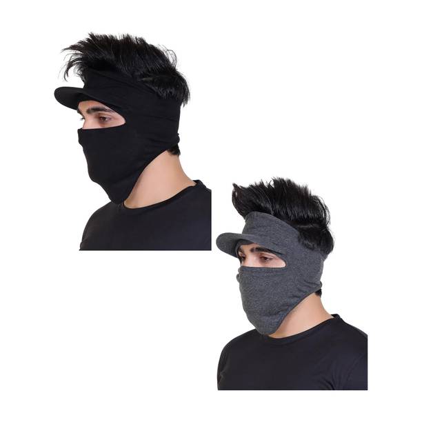 Gajraj Black, Grey Bike Face Mask for Men & Women