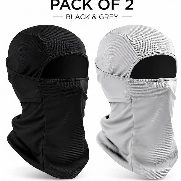 AUTOSITE Black, Grey Bike Face Mask for Men & Women