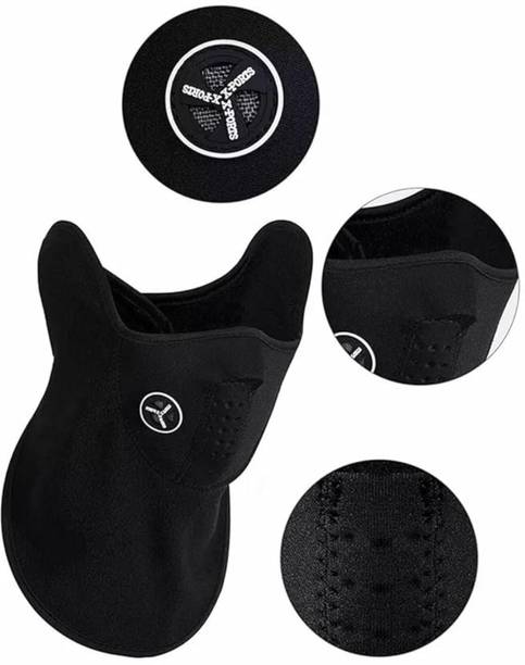 aksmit Black Bike Face Mask for Men & Women