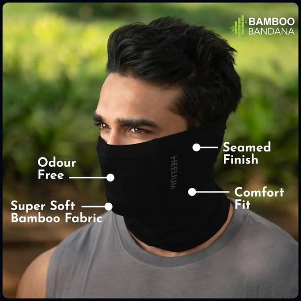 Kingsway Black, Grey Bike Face Mask for Men & Women