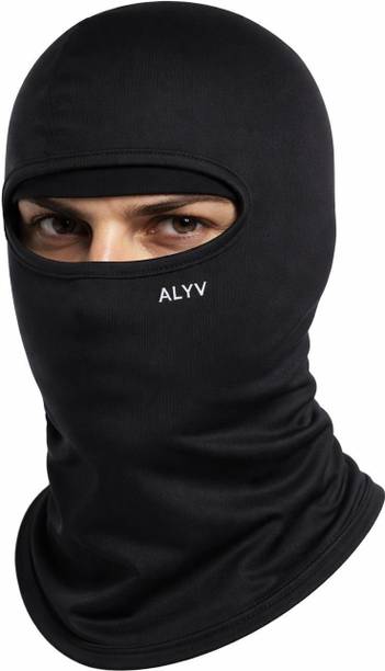 alyv Black Bike Face Mask for Men & Women