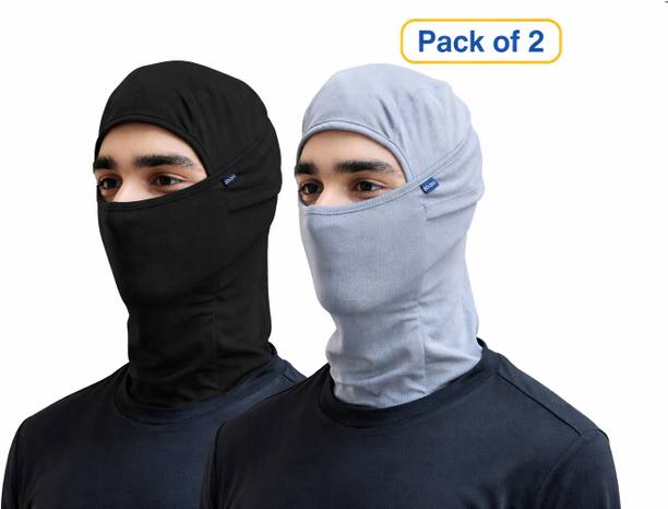 बोल्डफिट काला, ग्रे बाइक फेस मास्क पुरुष और महिला के लिए