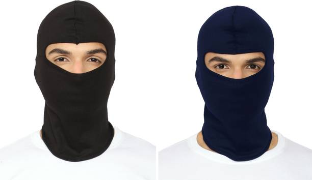 Gajraj Blue, Black Bike Face Mask for Men & Women