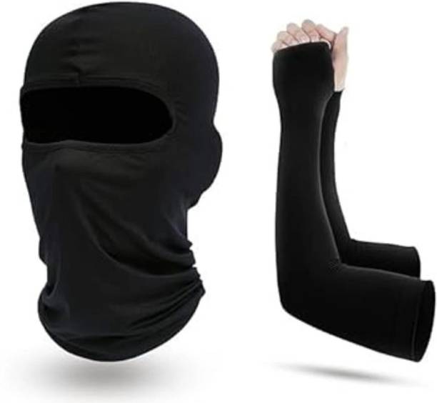 JUST JUNKIES Black Bike Face Mask for Men
