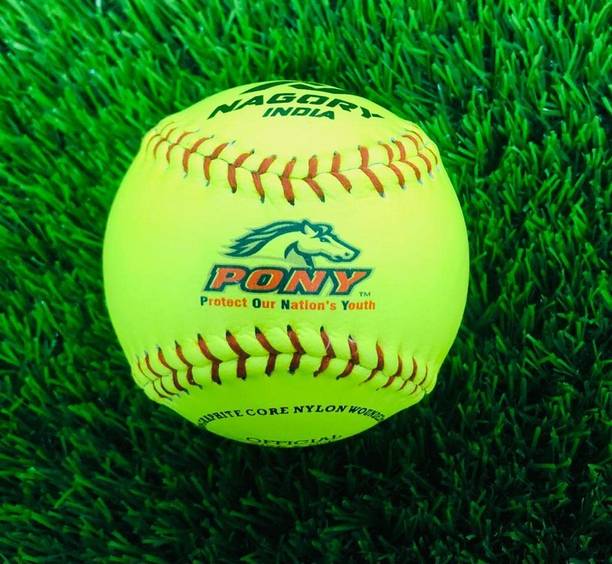 nagory Leather Softball for Baseball and Practice (Ball Size 10.5), Matrix balls Baseball
