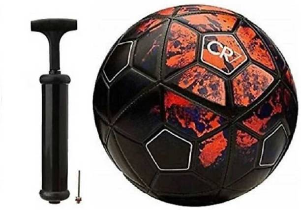 GOLS CR 7 Football Red & Black With Air Pump Football - Size: 5