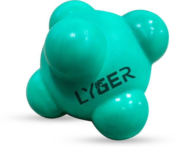 LYGER Reaction Ball Rubber Reaction Bounce Ball for Hand Coordination- Green Throw Ball - Size: 1