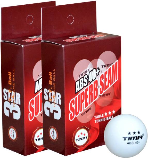 TIMA Table Tennis Balls 38mm Ping Pong Ball, White ABS40+ Superb Seam Outdoor Indoor Table Tennis Ball