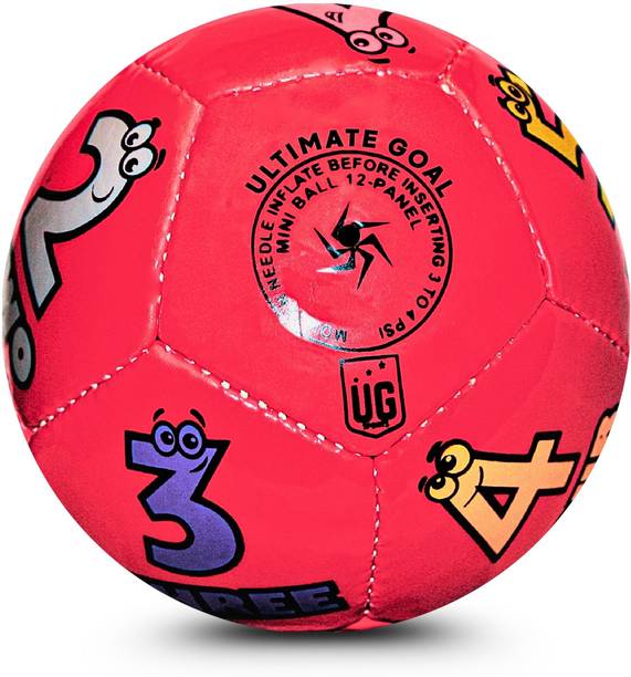 UG SPORTS Kids Home Play Red Number & Alphabet Print Football - Size: 1