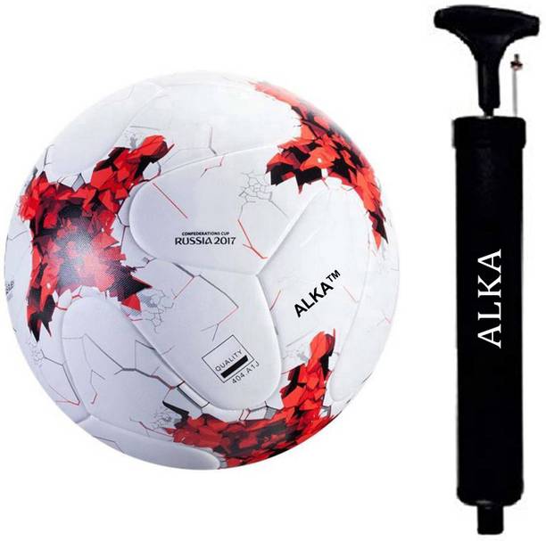 RUSSIA RED HAND STITCHED FOOTBALL WITH PUMP