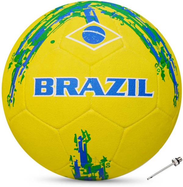 SYNCO Flag Brazil Rubber Molded Football - Size: 5