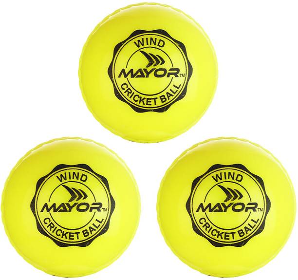 MAYOR Cricket Wind Ball for Indoor & Outdoor Street Cricket Rubber Ball