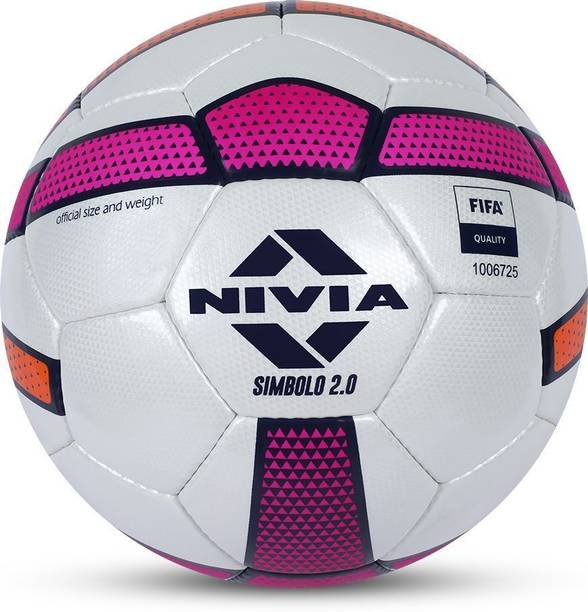 NIVIA Simbolo 2.0, 32 Panel Design, PU Stitched, Ideal For Natural and Artificial Turf Football - Size: 4