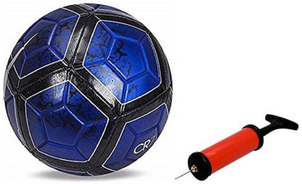 निचे CR 7 Blue Football With Air Pump Free फ़ुटबॉल