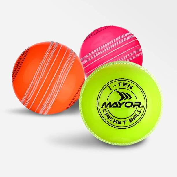 MAYOR AllRounder I-10 Soft Cricket Ball For Indoor/Outdoor and Street Cricket Rubber Ball