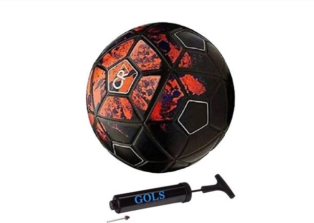 GOLS CR 7 RED & BLACK FOOTBALL WITH AIR PUMP Football - Size: 5