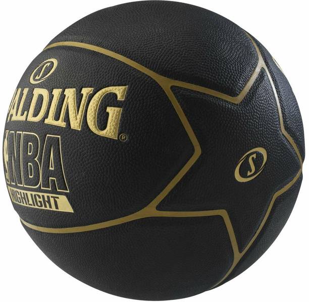 SPALDING Highlight Basketball with Pump Rubber Basketball Basketball - Size: 7