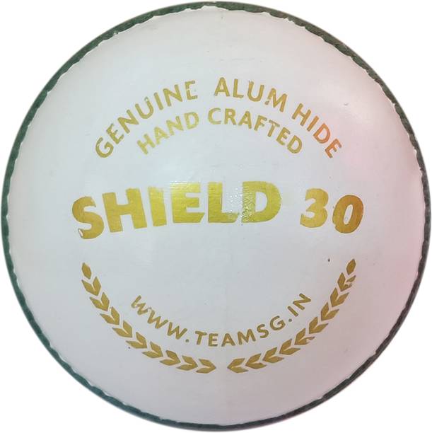 SG Shield 30 White Cricket Leather Ball