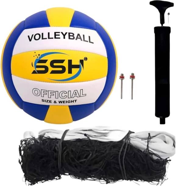 आशी एंटरप्राइज़ेज Super volleyball with Air pamp and net वॉलीबाल