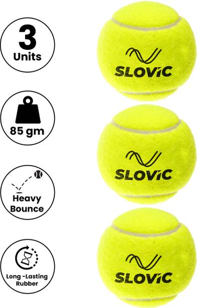 स्लोविक Lightweight & Long-Lasting Tennis & Cricket Balls | Perfect for Beginners & Pros क्रिकेट टेनिस बॉल