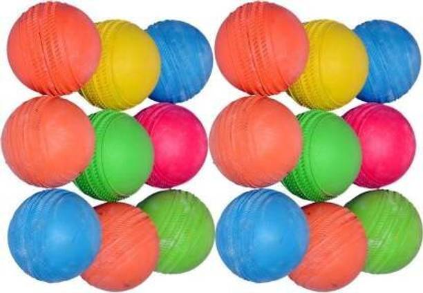 SSSG Light weight set of 18 Tennis Ball (Pack of 18, Multicolor) Cricket Tennis Ball