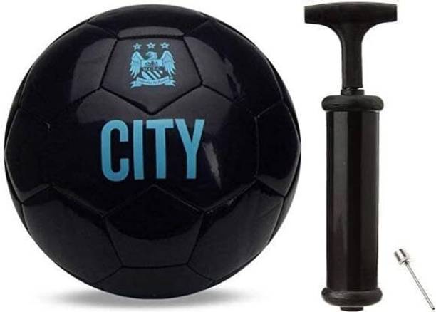 MRT SPORTS Professional Black City Football | Soccer Ball | Free Airpump | for Men/Women Football - Size: 5